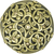 Knob, Decorated With Swarovski® Lt. Colorado Topaz Crystal, Burnish Brass 7907BB