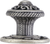 Edgar Berebi Americana Knob W/ Matching Back Plate In Artisan Pewter Finish 8156AP