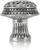 Hampton Knob, Clear Crystal Burnish Silver Finish 8529/16