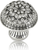 Hampton Knob, Clear Crystal Burnish Silver Finish 8529/16