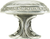 Edgar Berebi Cambridge Oval Knob Decorated With Clear Swarovski Crystals In Burnished Silver Plate 8560-16