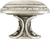 Edgar Berebi Cambridge Oval Knob Decorated With Clear Swarovski Crystals In Matte Silver Plate 8560MS
