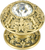 Hyde Park Knob, Decorated With Swarovski® Clear Crystal, Florentine Gold 8714FG