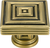 Edgar Berebi Innsbruck Square Knob In Florentine Gold Plate 9929FG