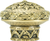 Newport Knob, Decorated With Swarovski® Lt Colorado Topaz Crystals, Museum Gold Plate X7346/9