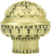 Wellington Knob, Decorated With Swarovski® Lt Colorado Topaz Crystals, Museum Gold Plate X7348FG