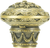 Newport Knob, Decorated With Swarovski® Lt Colorado Topaz Crystals, Museum Gold Plate X7929/9