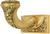 Georgetown Large Hook, Museum Gold Finish 2307/1