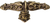 Acanthus leaves large knob Romanesque style with column base in Antique Brass. 1047-3