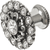 Cache Caché large round multi crystals knob with flared foot with Swarovski Clear Crystals 1203B-9C