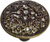 Juliane Grace large knob with 17 Swarovski Clear& Aquamarine Crystals in Antique Brass. 146-3