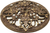 Juliane Grace large round back plate Clear & Aquamarine Swarovski crystals in Antique Brass. 155-3