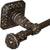 Juliane Grace 16'' cc towel bar with 350 Swarovski Clear Crystals with 5/8'' reeded center 4050R-3C