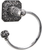 Juliane Grace swing towel reeded ring left with 131 Swarovski Clear Crystals 4058R-9C