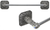 Juliane Grace 16'' cc towel bar with 213 Swarovski Clear & Aurore Boreale Crystals with 5/8'' smooth center 4170-9CAB