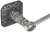 Juliane Grace 32'' cc towel bar with 213 Swarovski Clear & Aurore Boreale Crystals with 5/8'' reeded center 4172R-9CAB