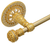 Juliane Grace II 24'' cc towel bar with 417 Swarovski Clear Crystals with 5/8'' reeded center 4251R-8C
