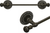 Juliane Grace II 32'' cc towel bar with 417 Swarovski Clear Crystals with 5/8'' smooth center 4252-3C