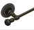 Juliane Grace II 36'' cc towel bar with 417 Swarovski Clear Crystals with 5/8'' smooth center 4253-3C