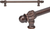 Acanthus 12'' cc with 5/8'' smooth center long pull Romanesque style 5552-22