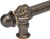 Acanthus 18'' cc with 5/8'' smooth center & center brace long pull Romanesque style in Antique Brass. 5558-3