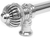 Cricket Cage 18'' cc with 5/8'' smooth center long pull large finial in Platinum. 5573-24