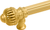 Cricket Cage 6'' cc with 5/8'' reeded center long pull & center brace large finial in Gilded Mercury. 5575R-8