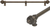 Cricket Cage 22'' cc with 5/8'' smooth center long pull & center brace large finial in Antique Brass. 5579-3
