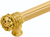Juliane Grace 22'' cc with 5/8'' reeded center long pull small finial in Gilded Mercury. 5614R-8