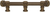 Juliane Grace 6'' cc with 5/8'' reeded center long pull & center brace small finial in Antique Brass. 5615R-3
