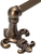 Charlemagne 24'' o.c towel Bar with 5/8'' reeded center 566R-3