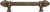 Cache Caché 6'' cc with 5/8'' reeded center long pull with 16 rivoli Swarovski Clear Crystals in Antique Brass. 5670R-3C