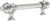 Cache Caché 9'' cc with 5/8'' smooth center long pull with 16 rivoli Swarovski Clear Crystals in Platinum 5671-24C