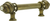 Cache Caché 9'' cc with 5/8'' smooth center long pull with 16 rivoli Swarovski Clear Crystals in Antique Brass. 5671-3C