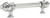 Cache Caché 9'' cc with 5/8'' reeded center long pull with 16 rivoli Swarovski Clear Crystals in Platinum 5671R-24C