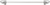 Cache Caché 18'' cc with 5/8'' reeded center long pull with 16 rivoli Swarovski Clear Crystals in Satin 5673R-11C