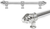Cache Caché 9'' cc with 5/8'' smooth center long pull & center brace with 16 rivoli Swarovski Clear Crystals in Platinum 5676-24C