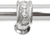 Cache Caché 9'' cc with 5/8'' smooth center long pull & center brace with 16 rivoli Swarovski Clear Crystals in Platinum 5676-24C