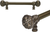 Juliane Grace 6'' cc with 5/8'' smooth center long pull large finial with Clear Swarovski crystals in Antique Brass. 5690-3C