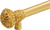 Juliane Grace 6'' cc with 5/8'' smooth center long pull large finial with Clear Swarovski crystals in Gilded Mercury. 5690-8C