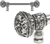 Juliane Grace 6'' cc with 5/8'' smooth center long pull large finial with Clear Swarovski crystals in Chalice. 5690-9C