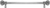 Juliane Grace 18'' cc with 5/8'' reeded center long pull large finial w/ 56 Swarovski Clear & Aurore Boreale Crystals 5693R-9CAB