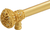 Juliane Grace 18'' cc with 5/8'' smooth center long pull & center brace large finial with Clear Swarovski crystals in Gilded Mercury. 5698-8C