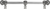 Juliane Grace 12'' cc with 5/8'' reeded center long pull & center brace small finial with clear Swarovski crystals in Chalice. 5707R-9C