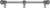 Juliane Grace 18'' cc with 5/8'' smooth center long pull & center brace small finial with clear Swarovski crystals in Chalice. 5708-9C