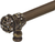 Juliane Grace 18'' cc with 5/8'' reeded center long pull & center brace small finial with clear Swarovski crystals in Antique Brass. 5708R-3C