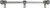 Juliane Grace 18'' cc with 5/8'' reeded center long pull & center brace small finial with clear Swarovski crystals in Chalice. 5708R-9C