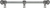 Juliane Grace 22'' cc with 5/8'' smooth center long pull small finial w/ 61 Swarovski Clear & Aurore Boreale Crystals with center brace 5709-9CAB