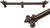 Charlemagne 12'' cc with 5/8'' smooth center long pull with large Fleur De Lys with center brace 5717-22