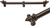 Charlemagne 18'' cc with 5/8'' smooth center long pull with large Fleur De Lys with center brace 5718-22